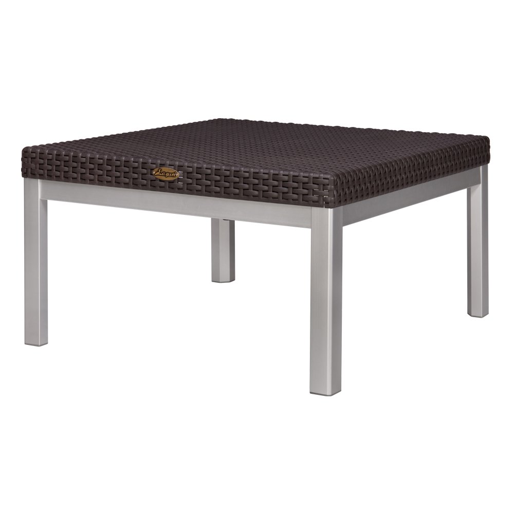 Russ Rattan Coffee Table with Aluminum Legs. Picture 1
