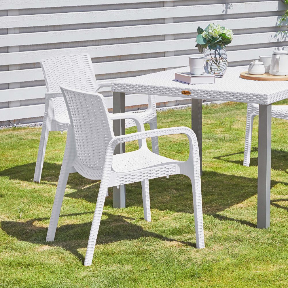 Lagoon Koppla Resin Stackable Dining Armchair Set of 2. Picture 3