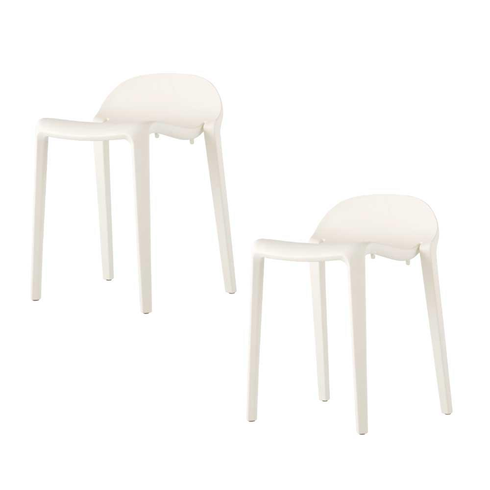 Lagoon Joyous Resin Stackable Short Stool Set of 2. Picture 1