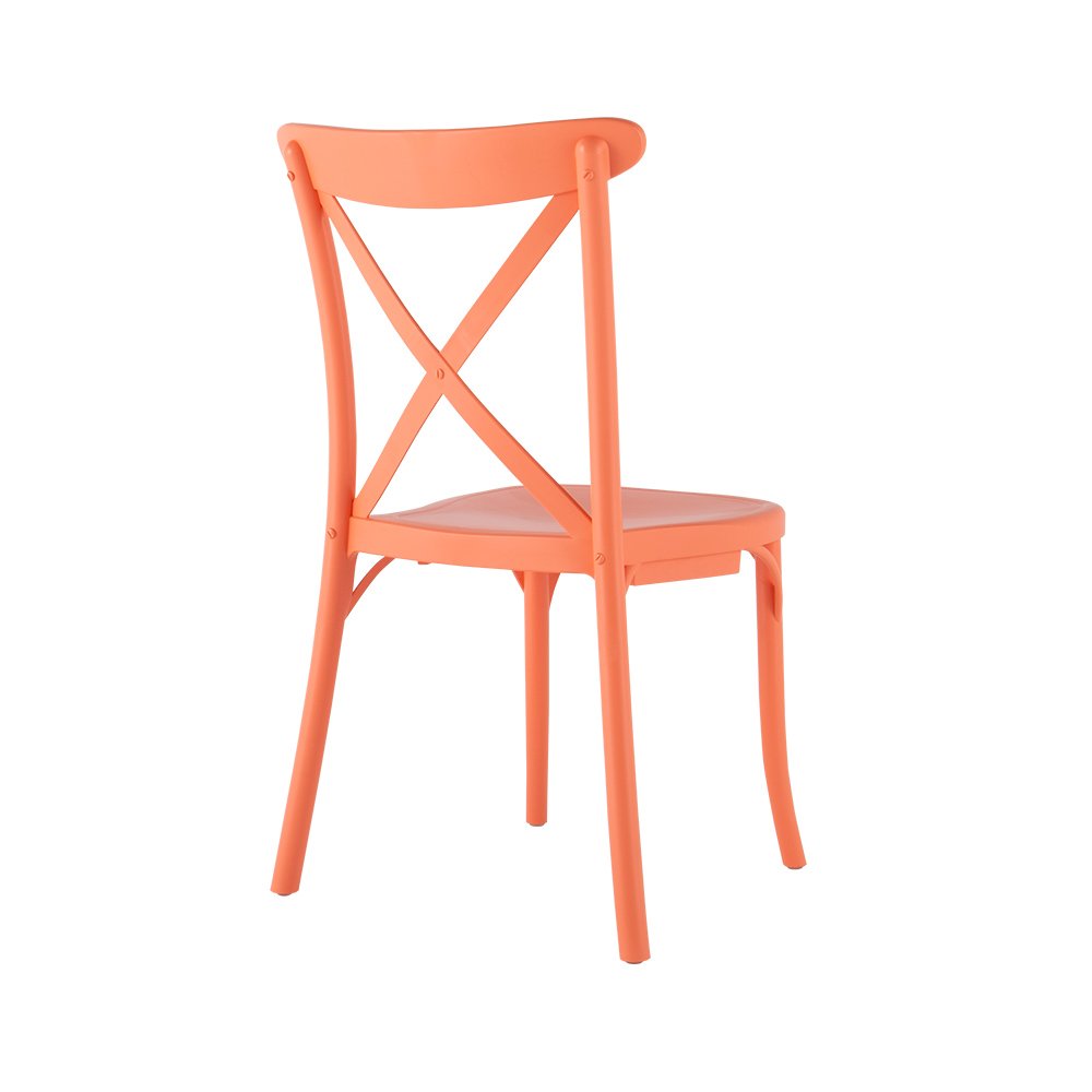 Stackable Resin Crossback Dining Chair Set of 2. Picture 4