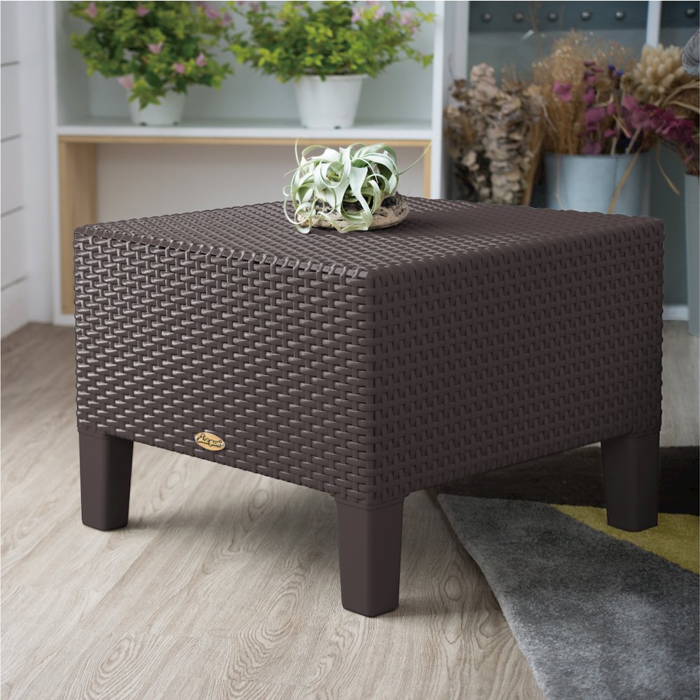 Lagoon Magnolia Rattan Side Table. Picture 2