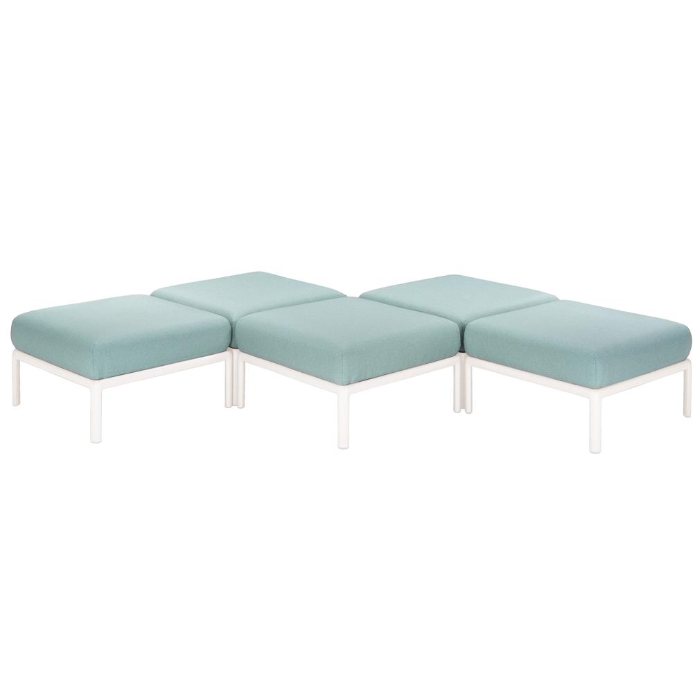Laurel Resin Ottoman with Cushion. Picture 4