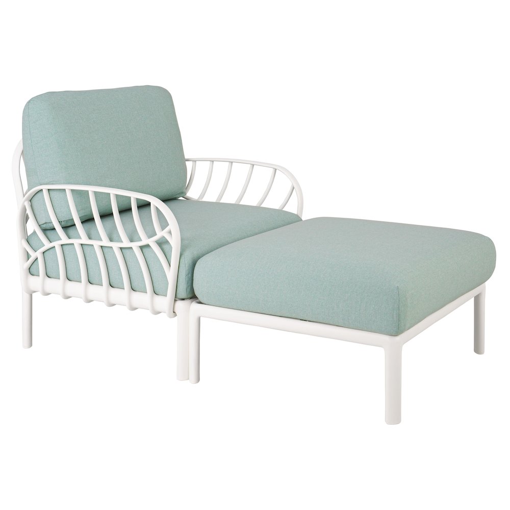 Laurel Resin Chaise Lounge with Cushions. Picture 1