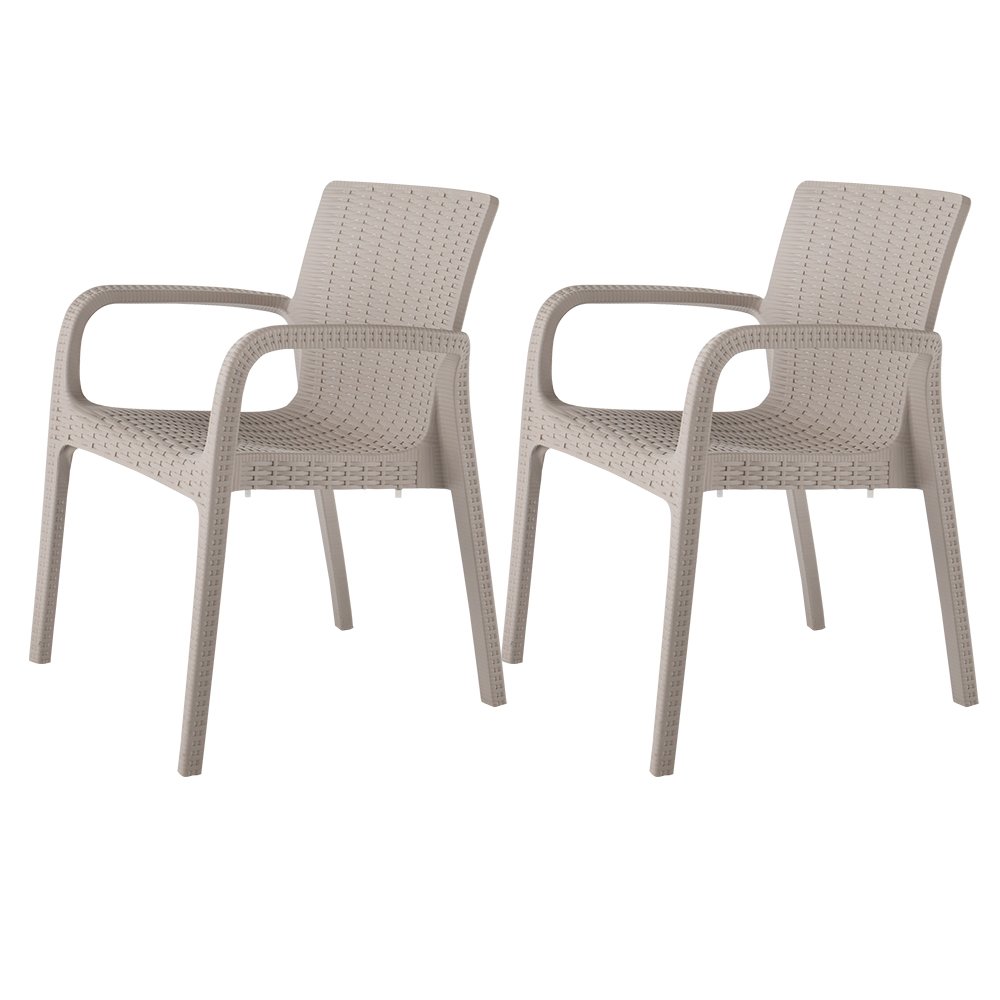 Lagoon Koppla Resin Stackable Dining Armchair Set of 2. Picture 1