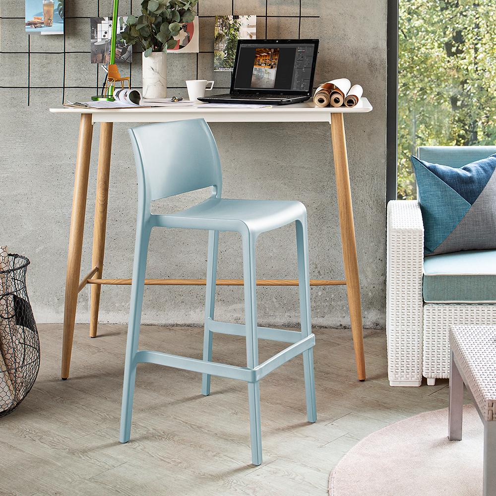 Sensilla Resin Stackable Bar Stool Set of 2. Picture 2