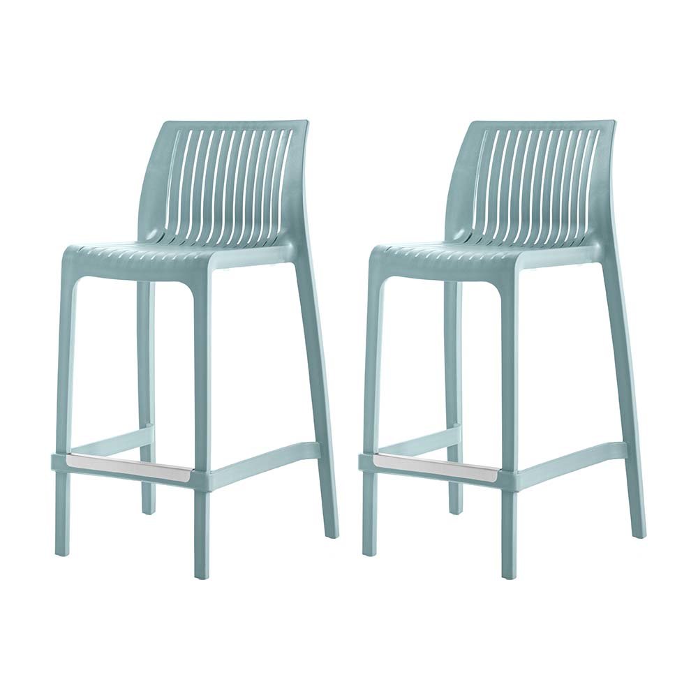 Milos Resin Stackable Counter Stool Set of 2. Picture 1