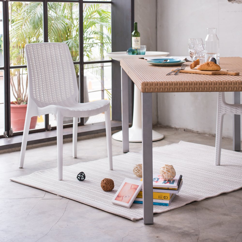 Lagoon Rue Resin Stackable Dining Chairs Set of 4. Picture 2