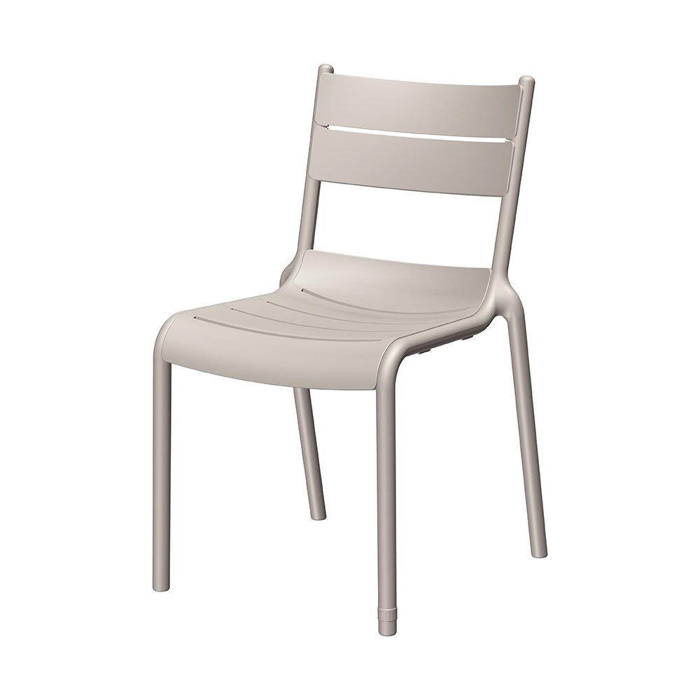 Naples B Stackable Side Chair Taupe, 2 Pcs. Picture 1