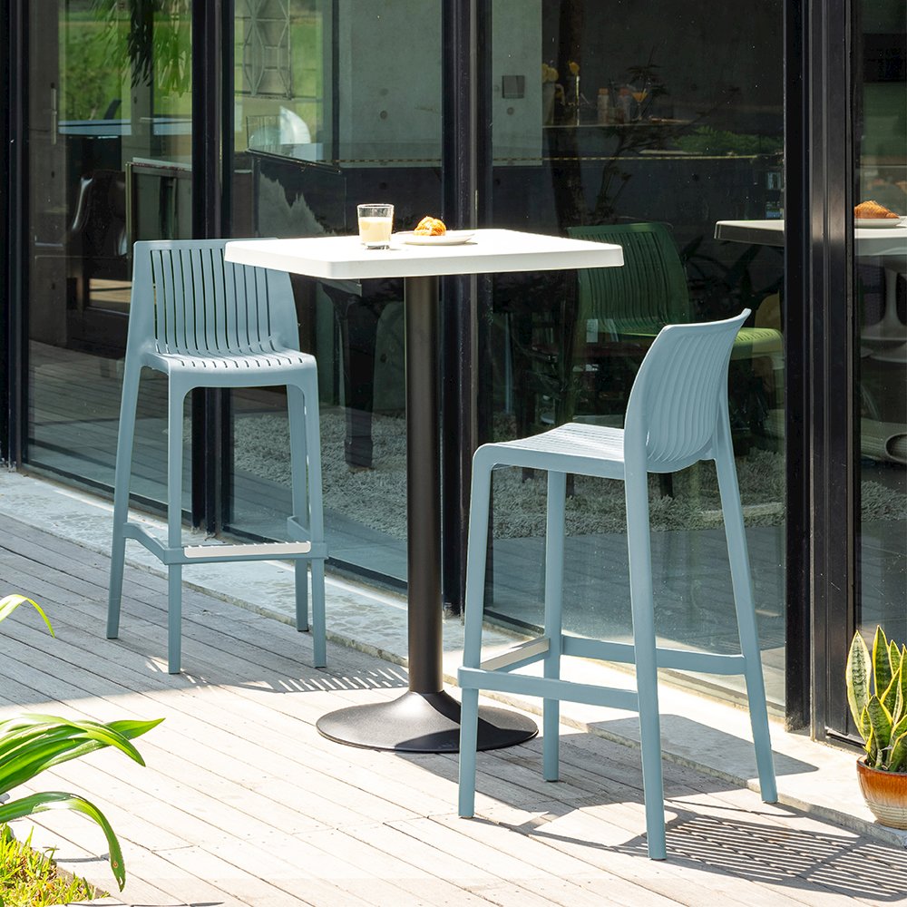 Milos Resin Stackable Bar Stool Set of 2. Picture 5