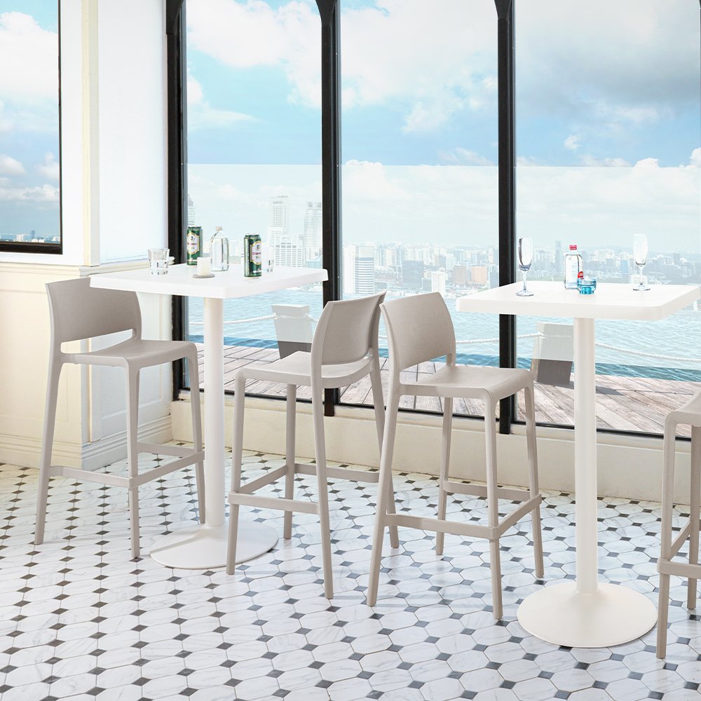 Sensilla Resin Stackable Bar Stool Set of 2. Picture 3