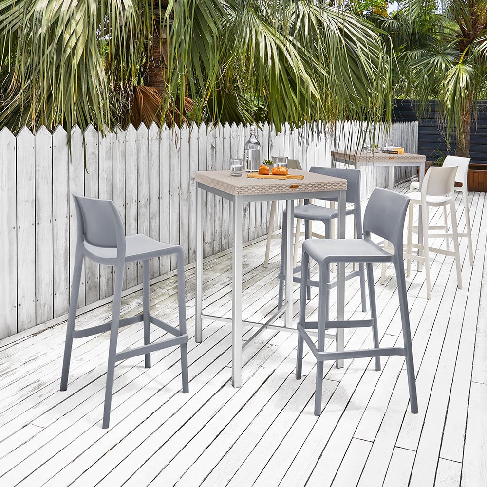 Sensilla Resin Stackable Bar Stool Set of 2. Picture 3