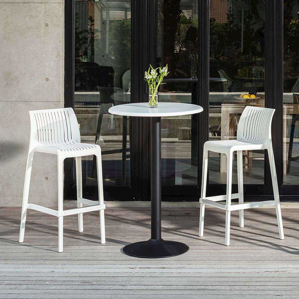 Milos Resin Stackable Bar Stool Set of 2. Picture 5