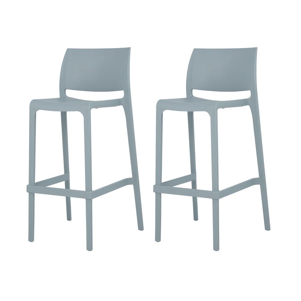 Sensilla Resin Stackable Bar Stool Set of 2. Picture 1