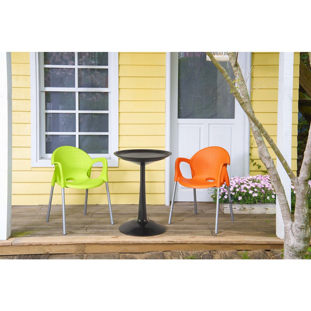Lagoon Sprout Resin Adjustable Round Side Table. Picture 2