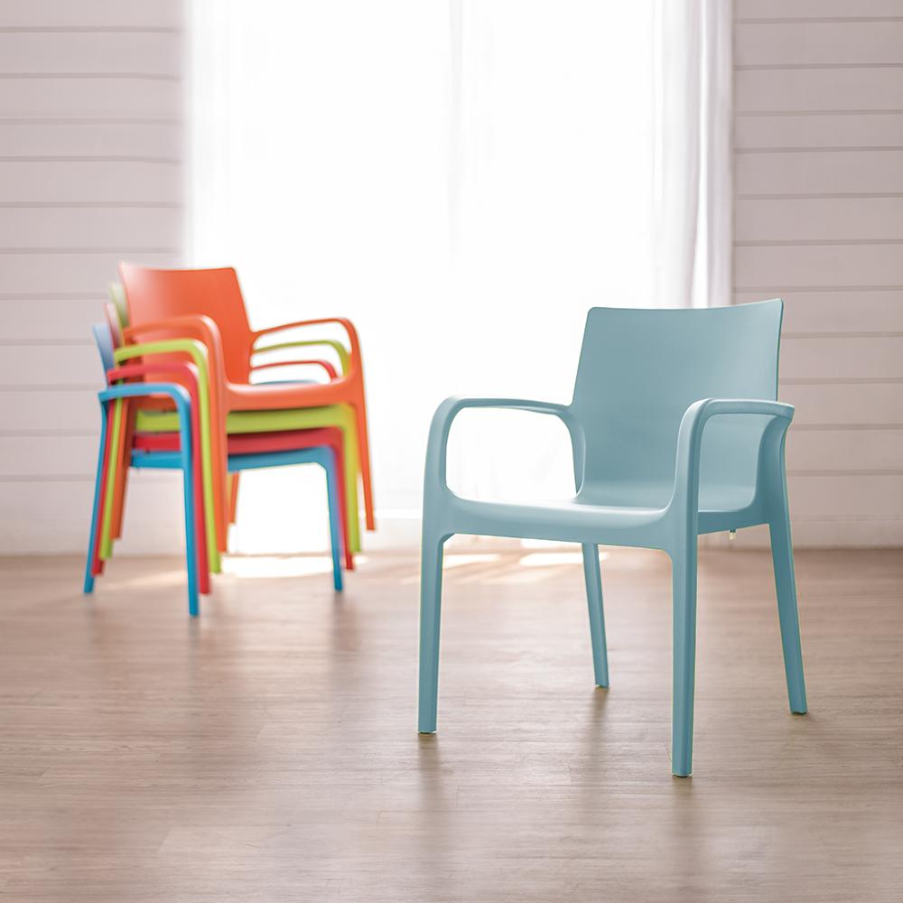Lagoon Alissa Resin Stackable Dining Armchair Set of 2. Picture 5