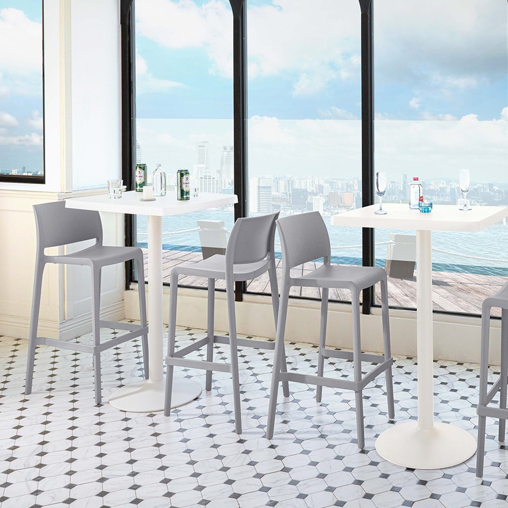 Sensilla Resin Stackable Bar Stool Set of 2. Picture 2