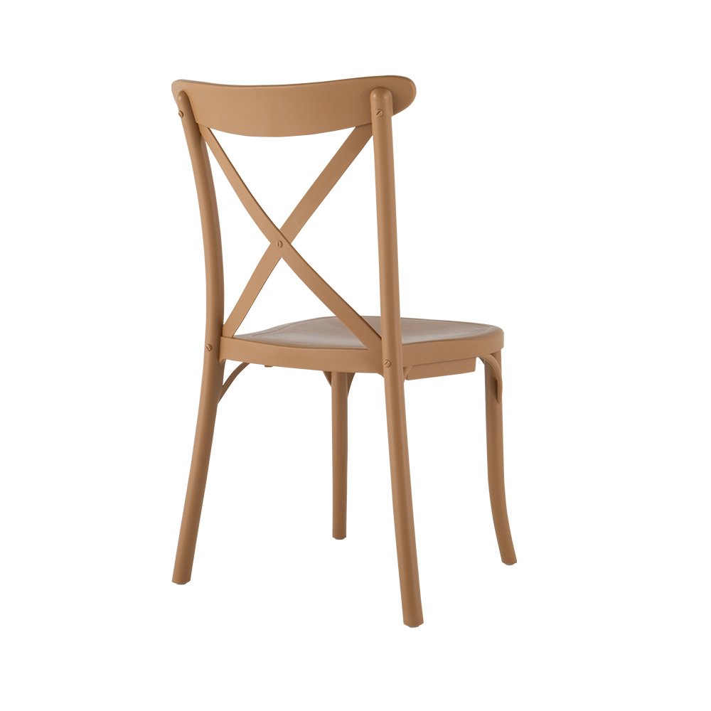 Stackable Resin Crossback Dining Chair Set of 2. Picture 3