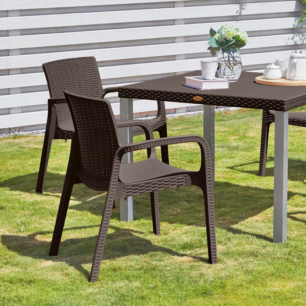 Lagoon Koppla Resin Stackable Dining Armchair Set of 2. Picture 4