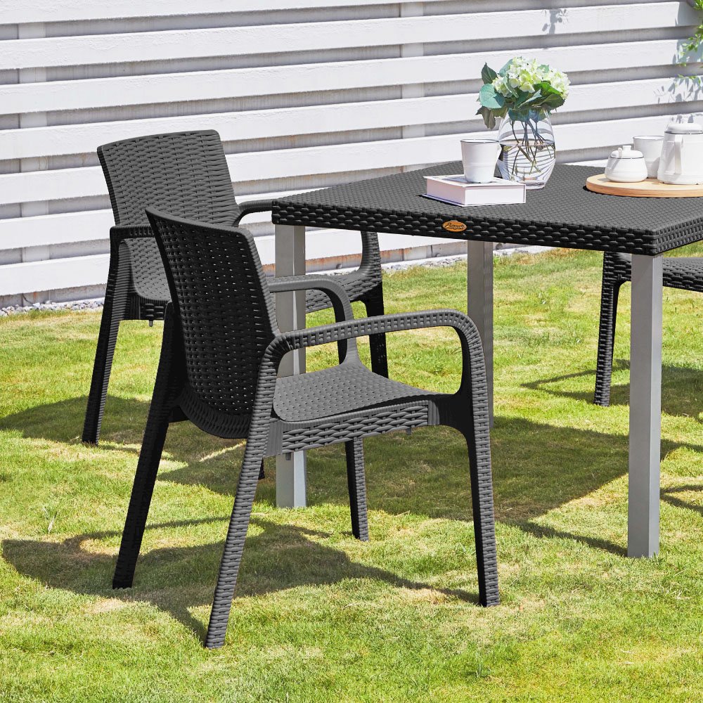 Lagoon Koppla Resin Stackable Dining Armchair Set of 2. Picture 3