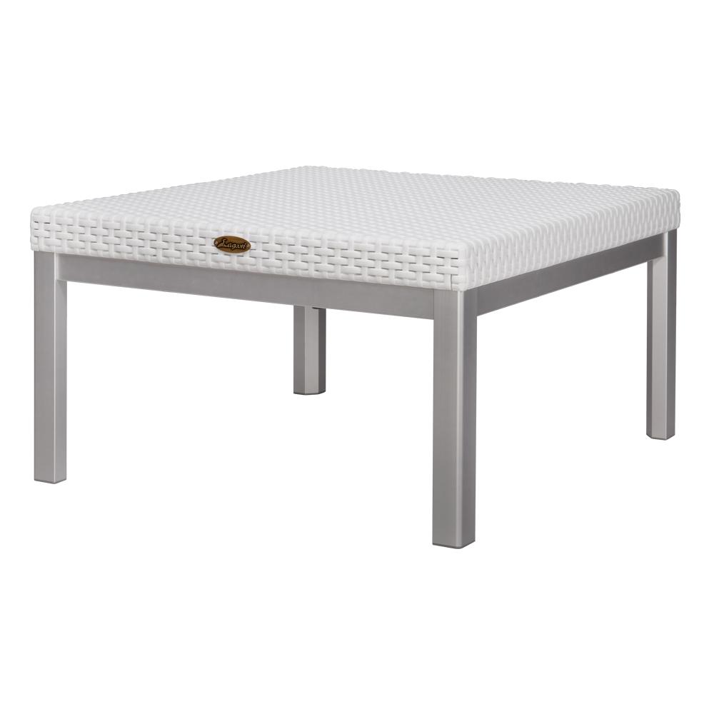 Russ Rattan Coffee Table with Aluminum Legs. Picture 1