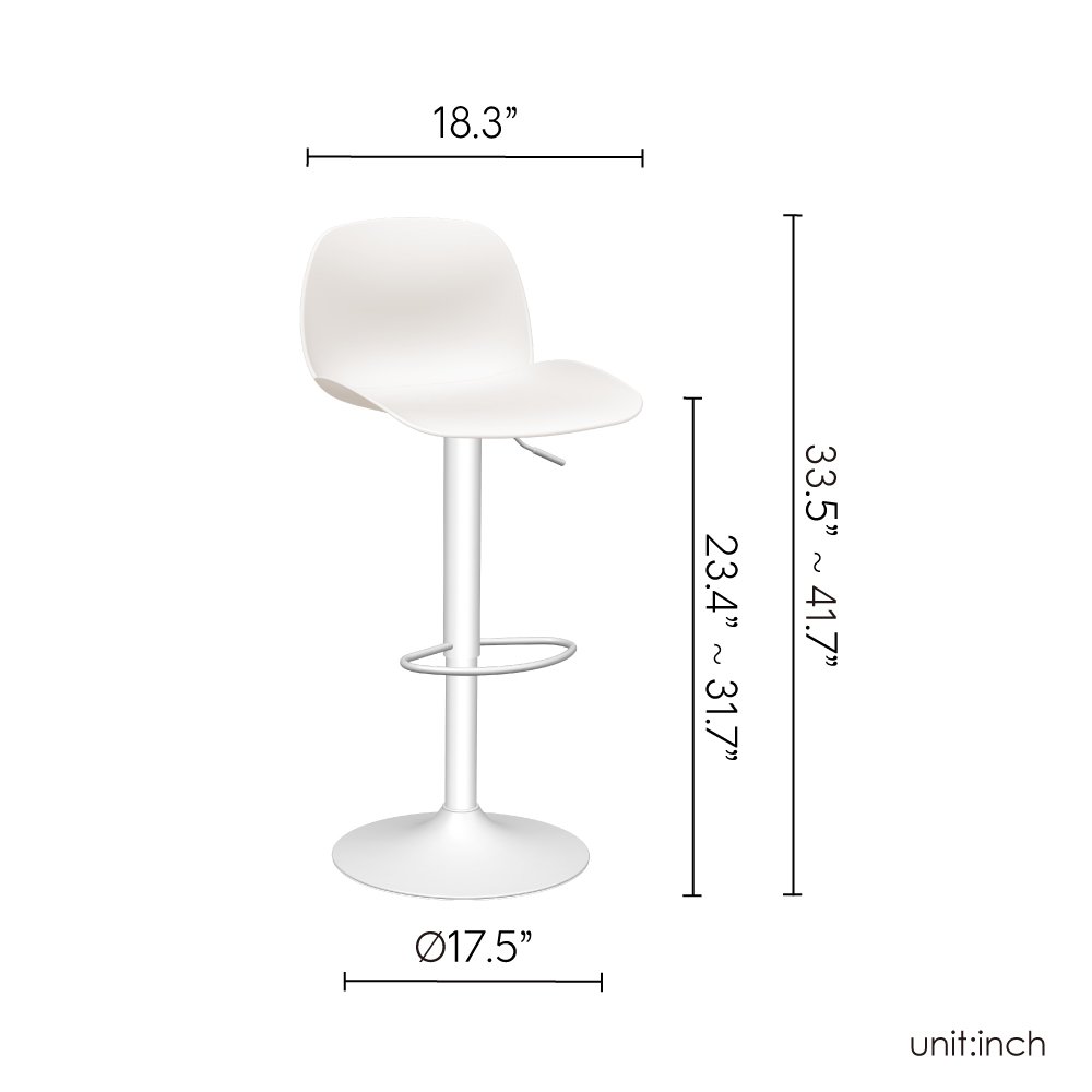 Koln Adjustable Bar Stool Set of 2. Picture 4