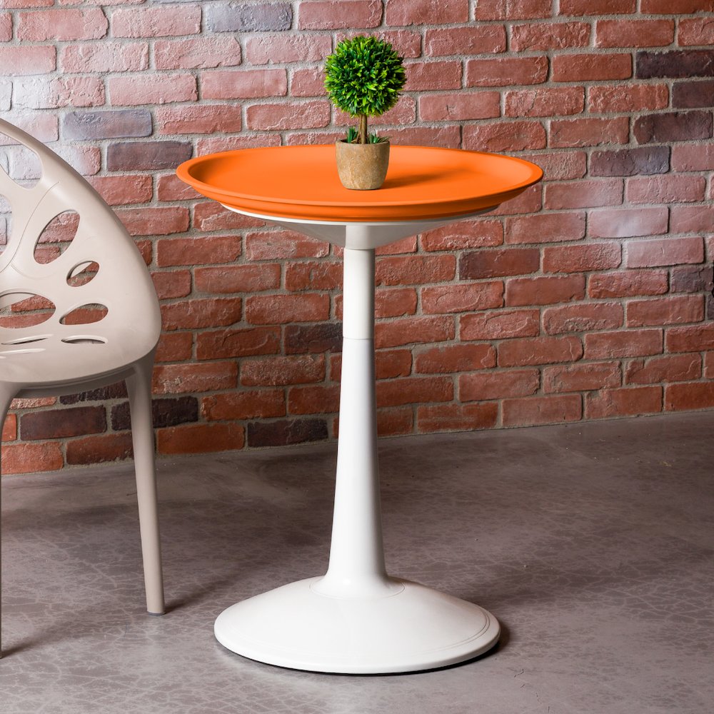 Lagoon Sprout Resin Adjustable Round Side Table. Picture 4