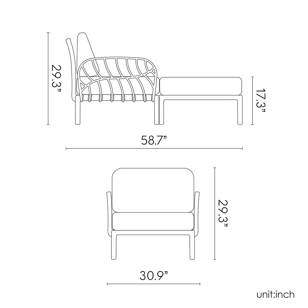 Laurel Resin Chaise Lounge with Cushions. Picture 2