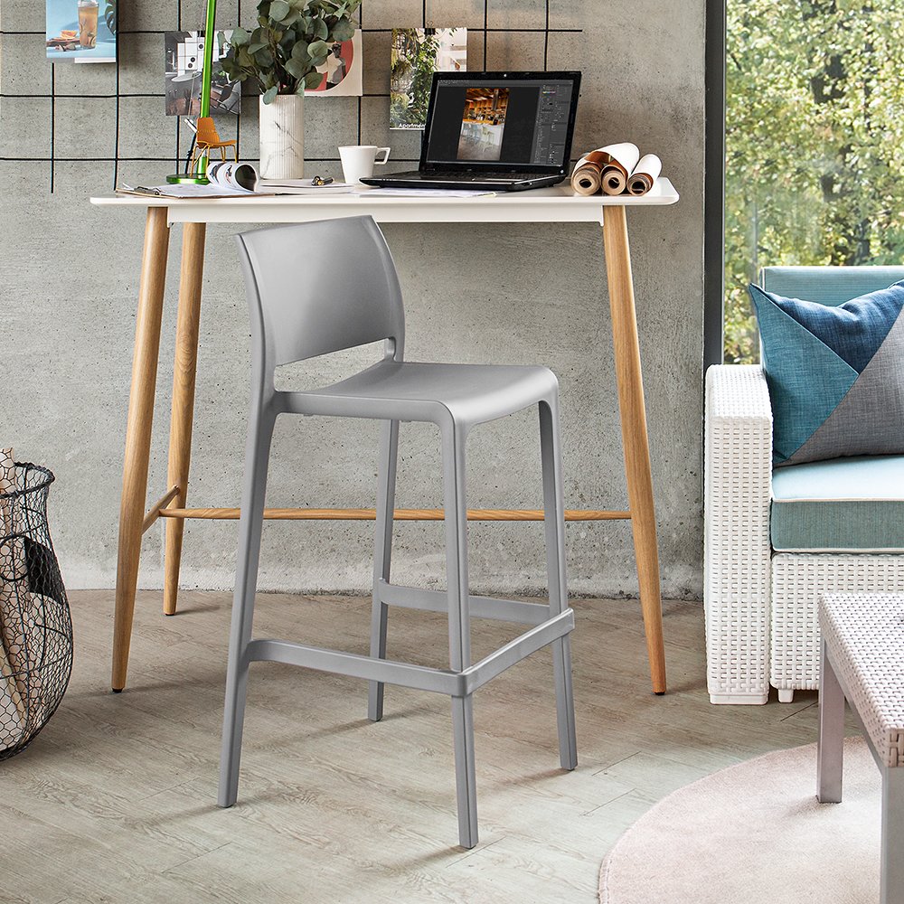 Sensilla Resin Stackable Bar Stool Set of 2. Picture 4