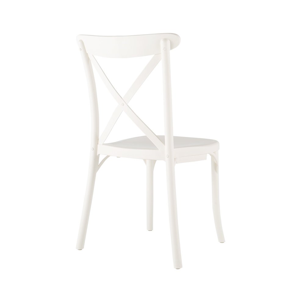 Stackable Resin Crossback Dining Chair Set of 2. Picture 3