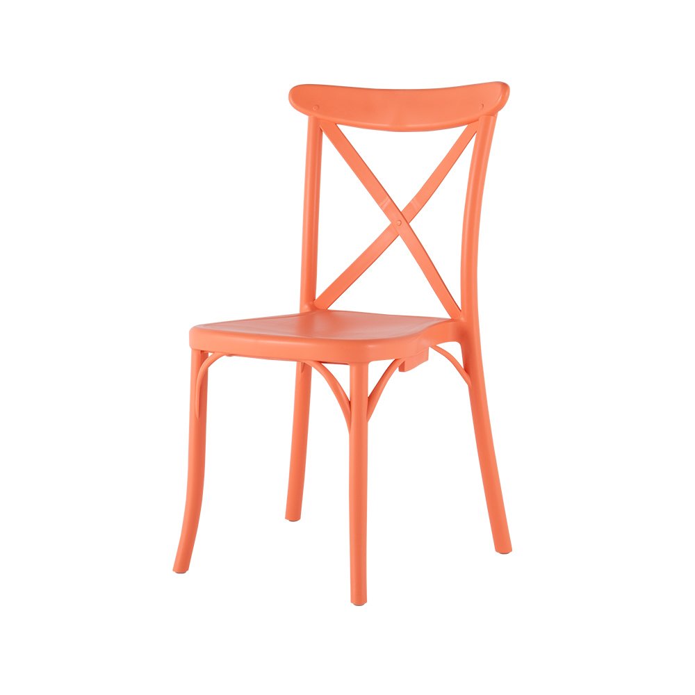 Stackable Resin Crossback Dining Chair Set of 2. Picture 3