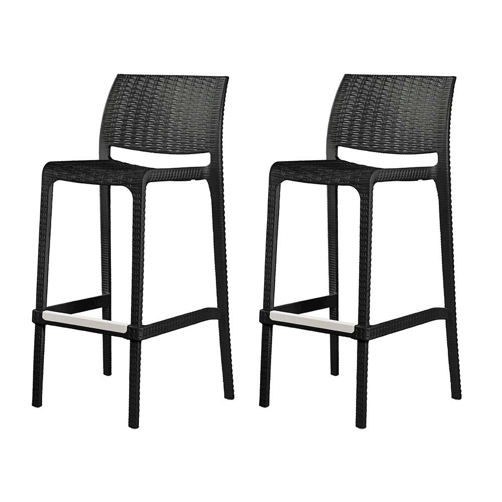 Rue Resin Stackable Bar Stool Set of 2. Picture 1