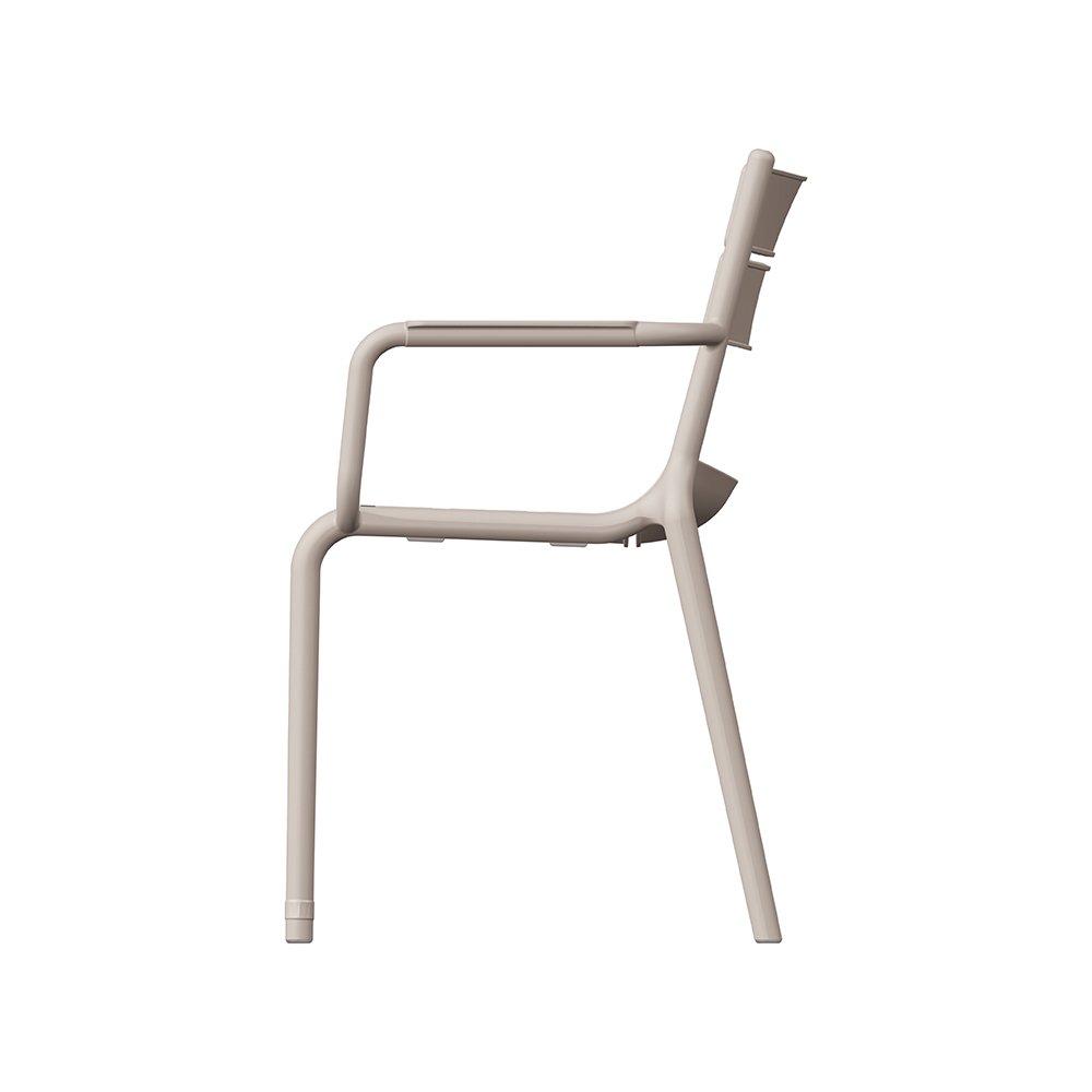 Naples A Stackable Armchair Taupe, 2 Pcs. Picture 4