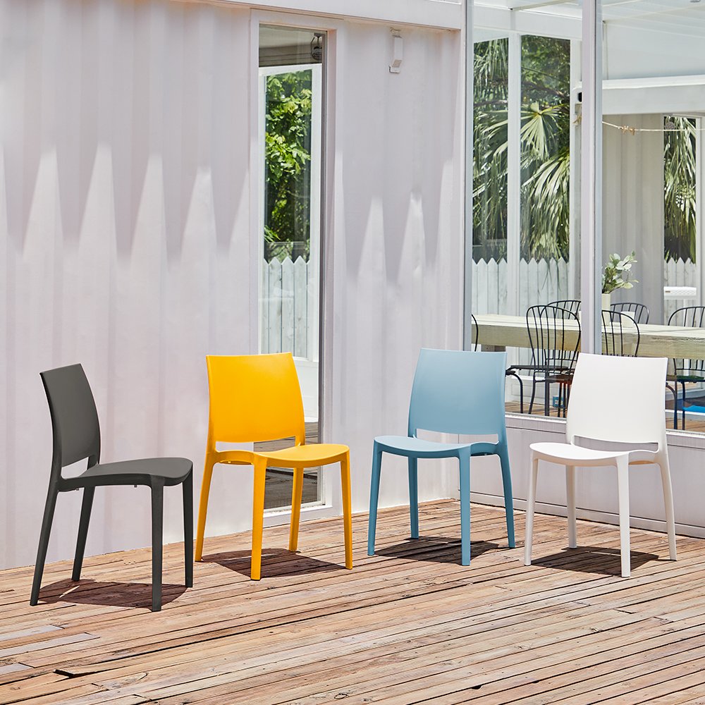 Lagoon Sensilla Stackable Dining Chairs Set of 4. Picture 4
