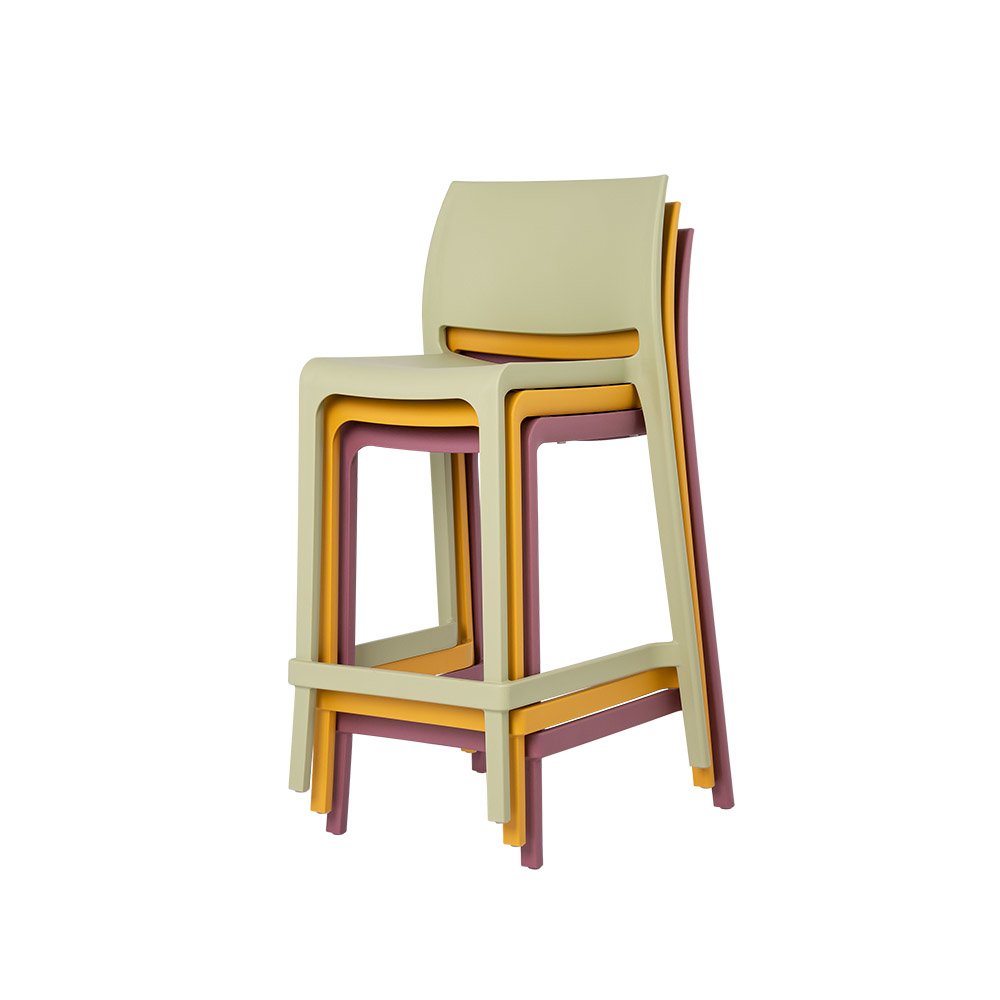 Sensilla Resin Stackable Counter Stool Set of 2. Picture 5