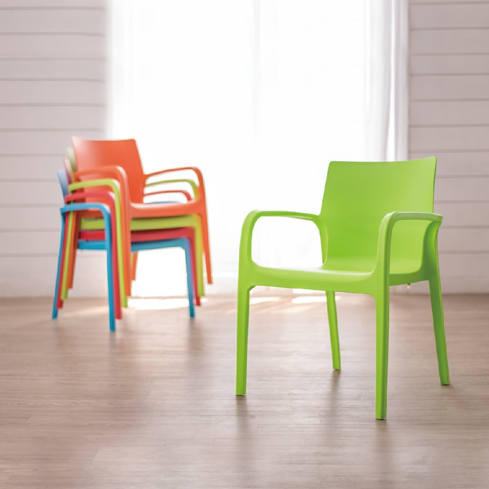 Lagoon Alissa Resin Stackable Dining Armchair Set of 2. Picture 7