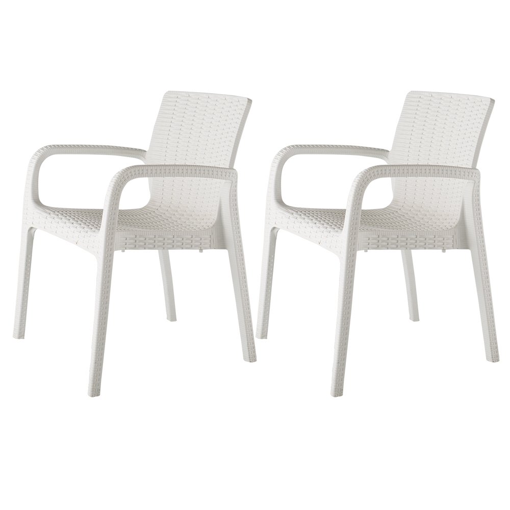 Lagoon Koppla Resin Stackable Dining Armchair Set of 2. Picture 1