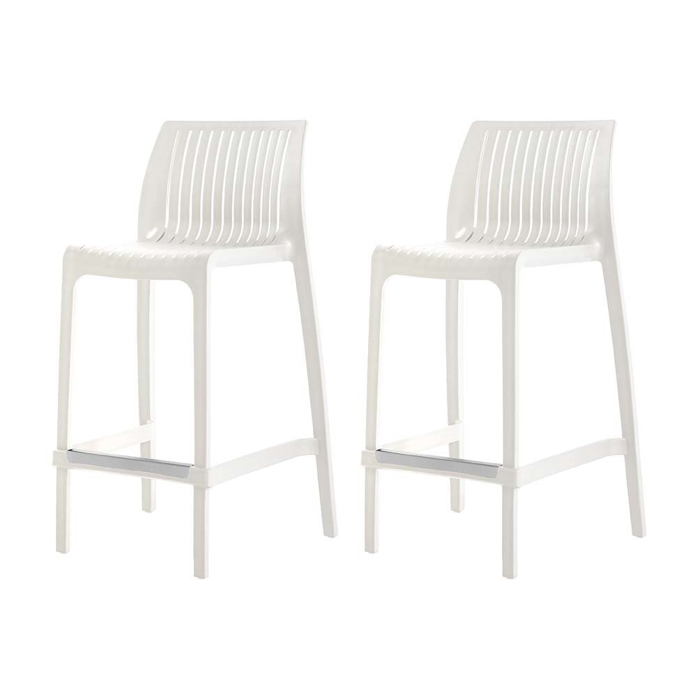 Milos Resin Stackable Counter Stool Set of 2. Picture 1