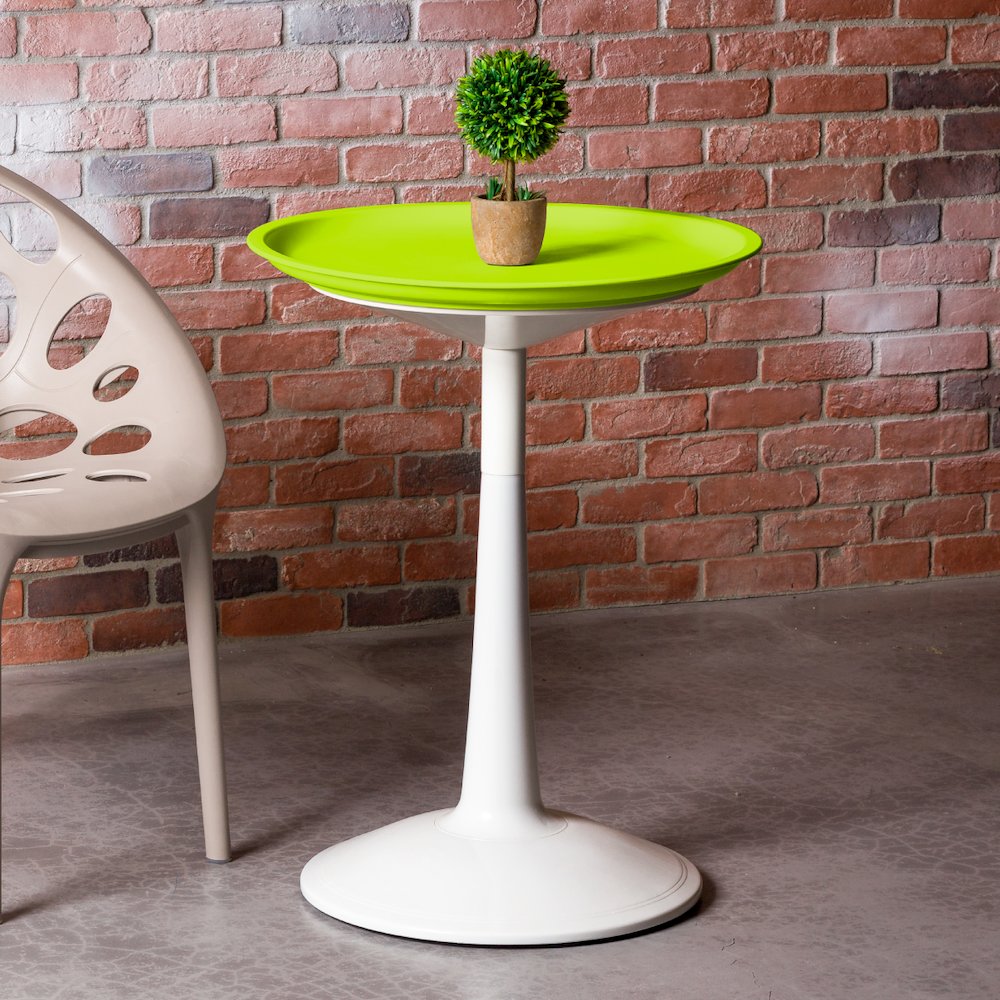 Lagoon Sprout Resin Adjustable Round Side Table. Picture 3