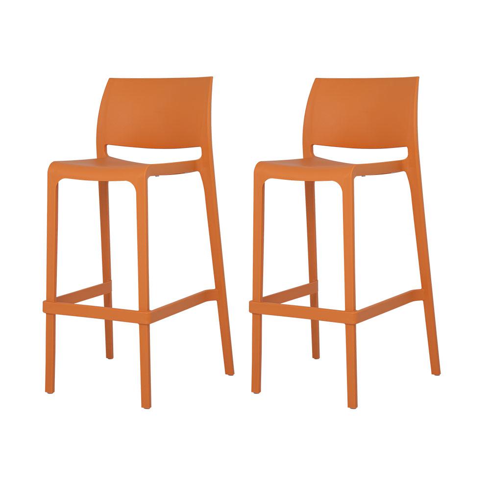 Sensilla Resin Stackable Bar Stool Set of 2. Picture 1