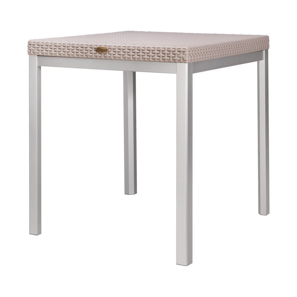 Russ Rattan Coffee Table with Aluminum Legs. Picture 1