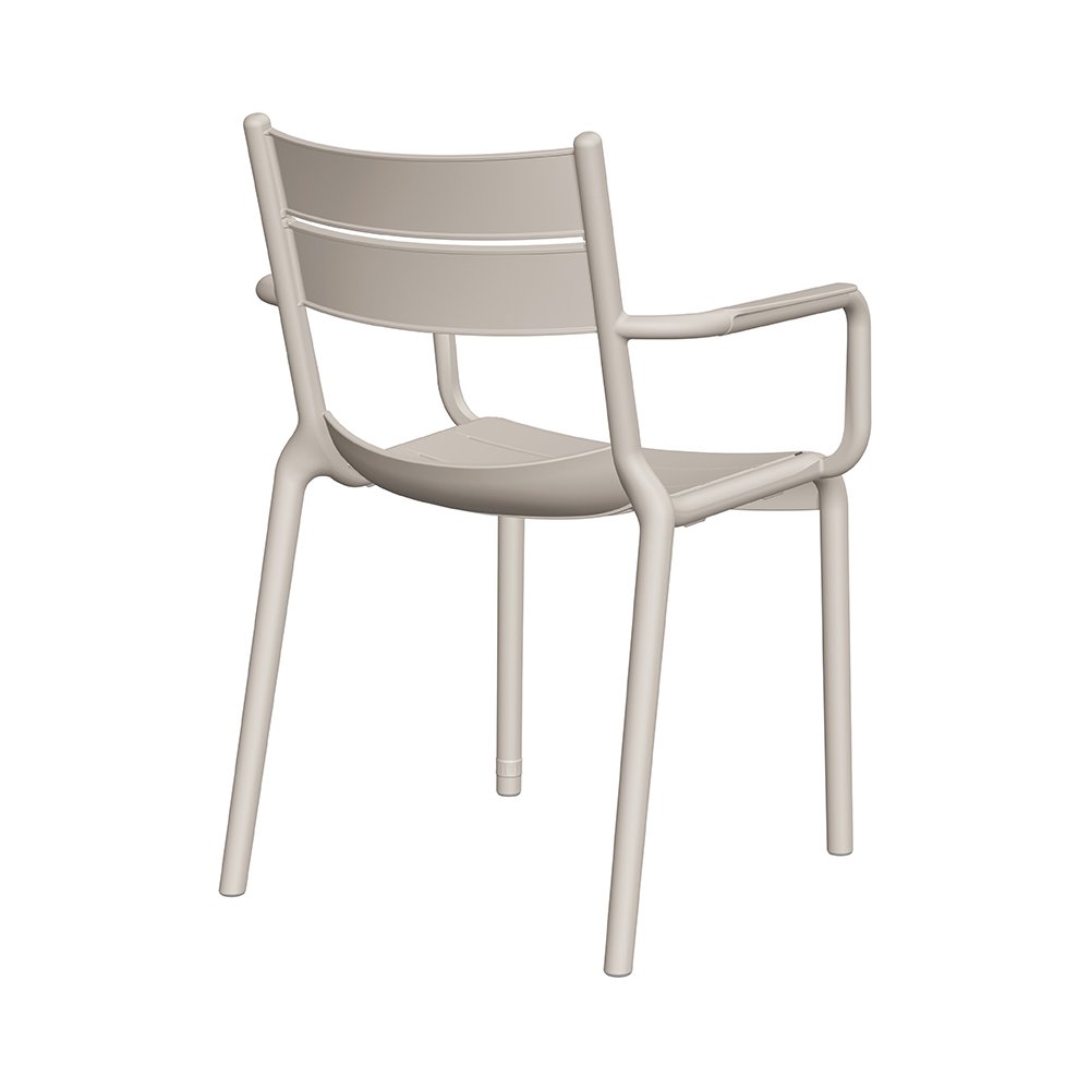 Naples A Stackable Armchair Taupe, 2 Pcs. Picture 2