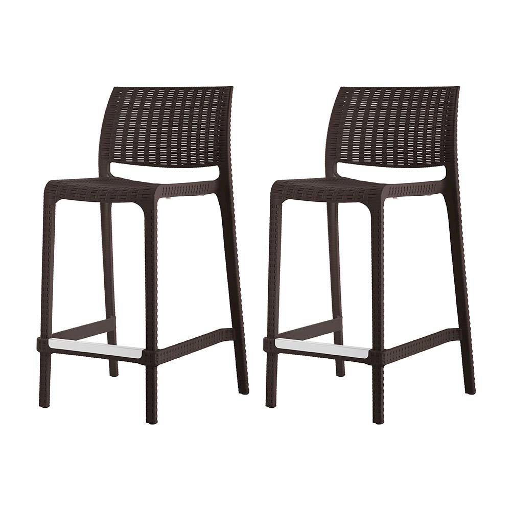 Rue Resin Stackable Counter Stool Set of 2. Picture 1