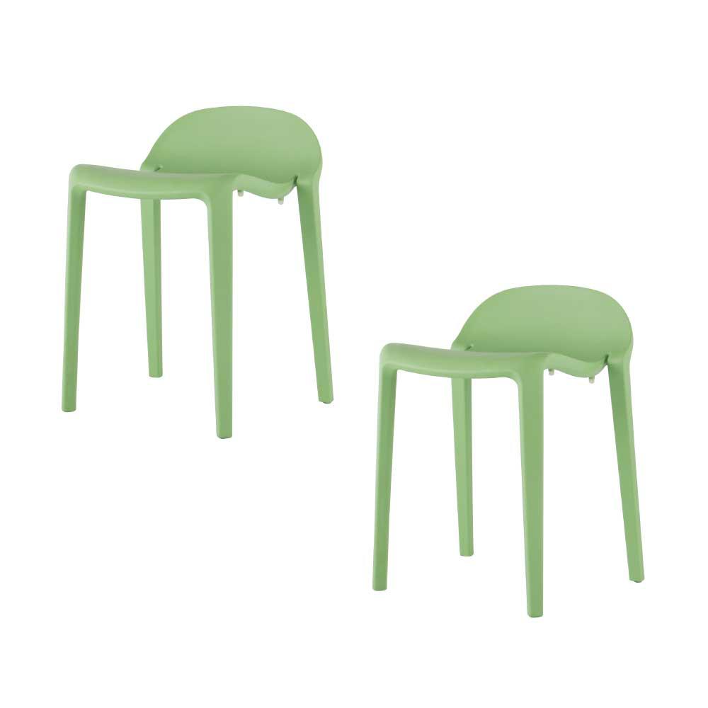 Lagoon Joyous Resin Stackable Short Stool Set of 2. Picture 1