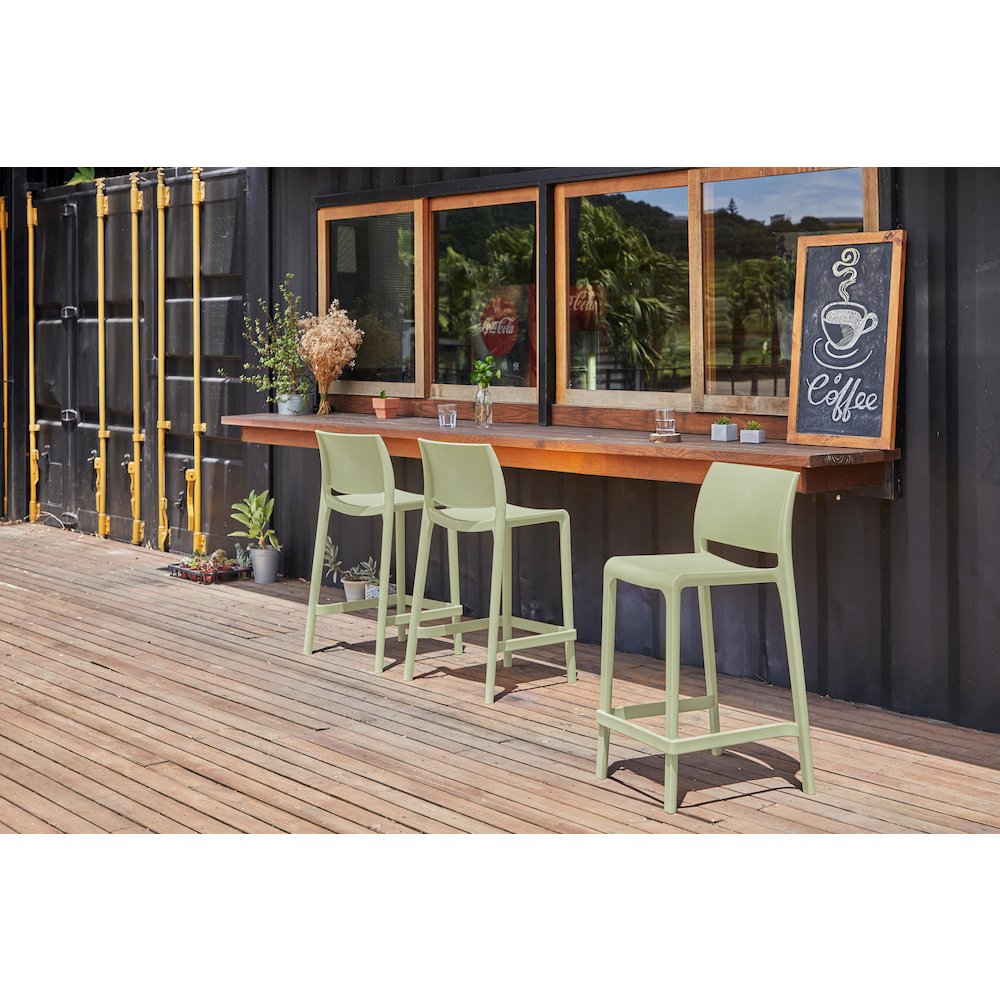 Sensilla Resin Stackable Counter Stool Set of 2. Picture 2