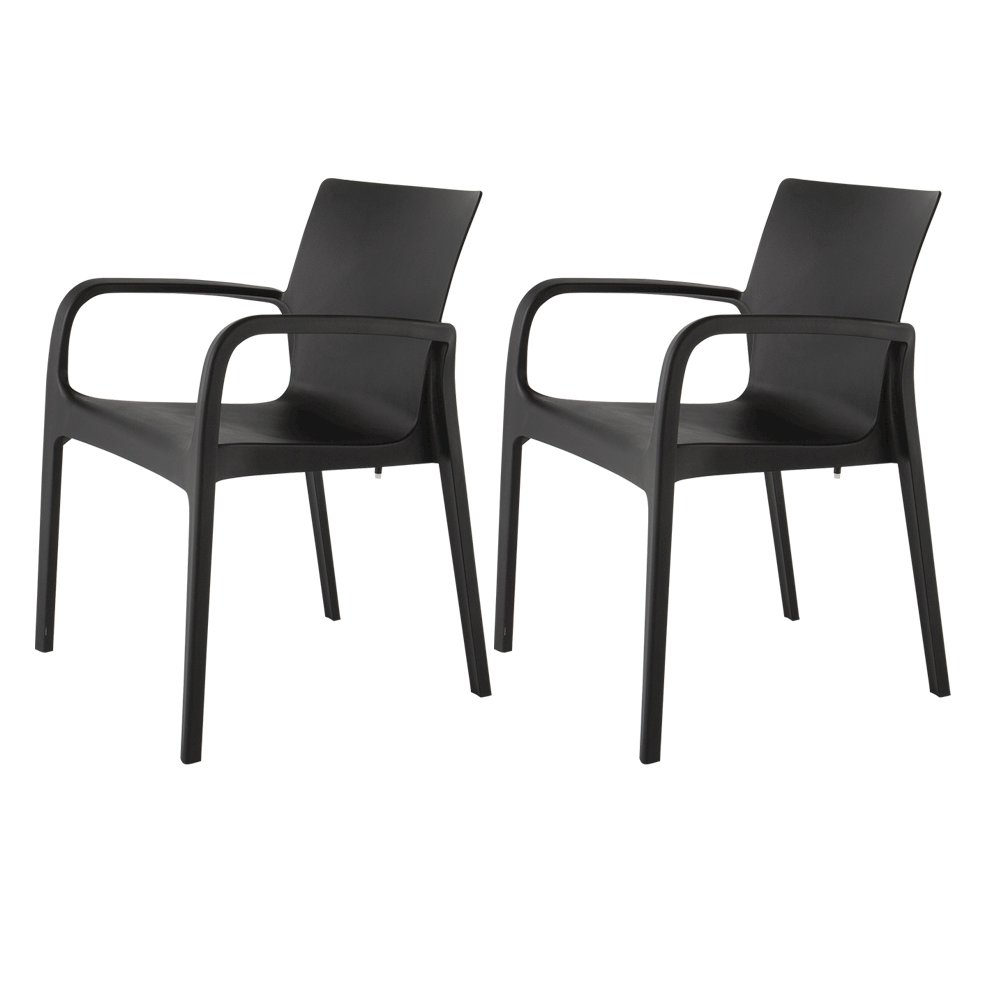 Lagoon Alissa Resin Stackable Dining Armchair Set of 2. Picture 1