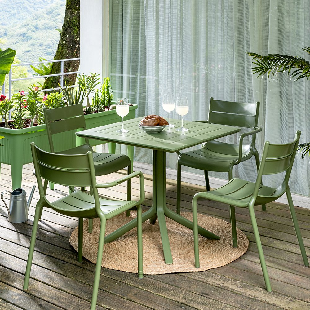 Naples B Stackable Side Chair Olive Green, 2 Pcs. Picture 7