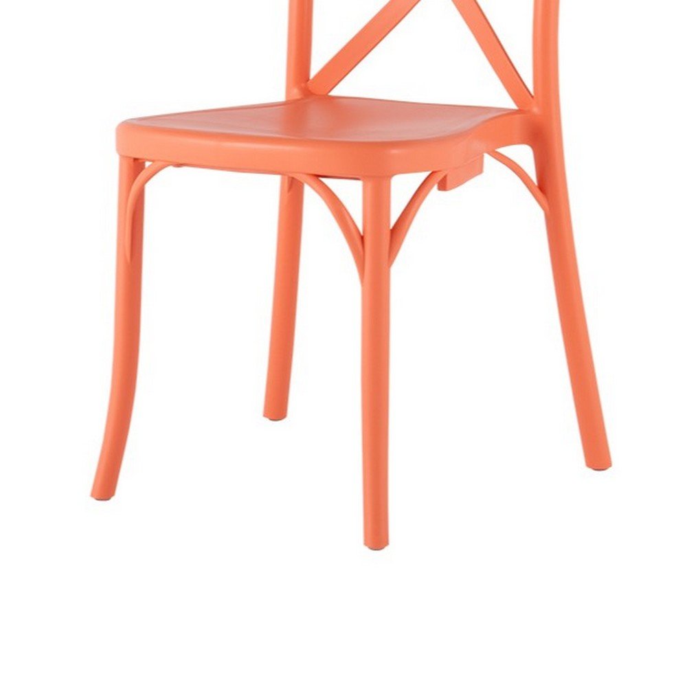 Stackable Resin Crossback Dining Chair Set of 2. Picture 5