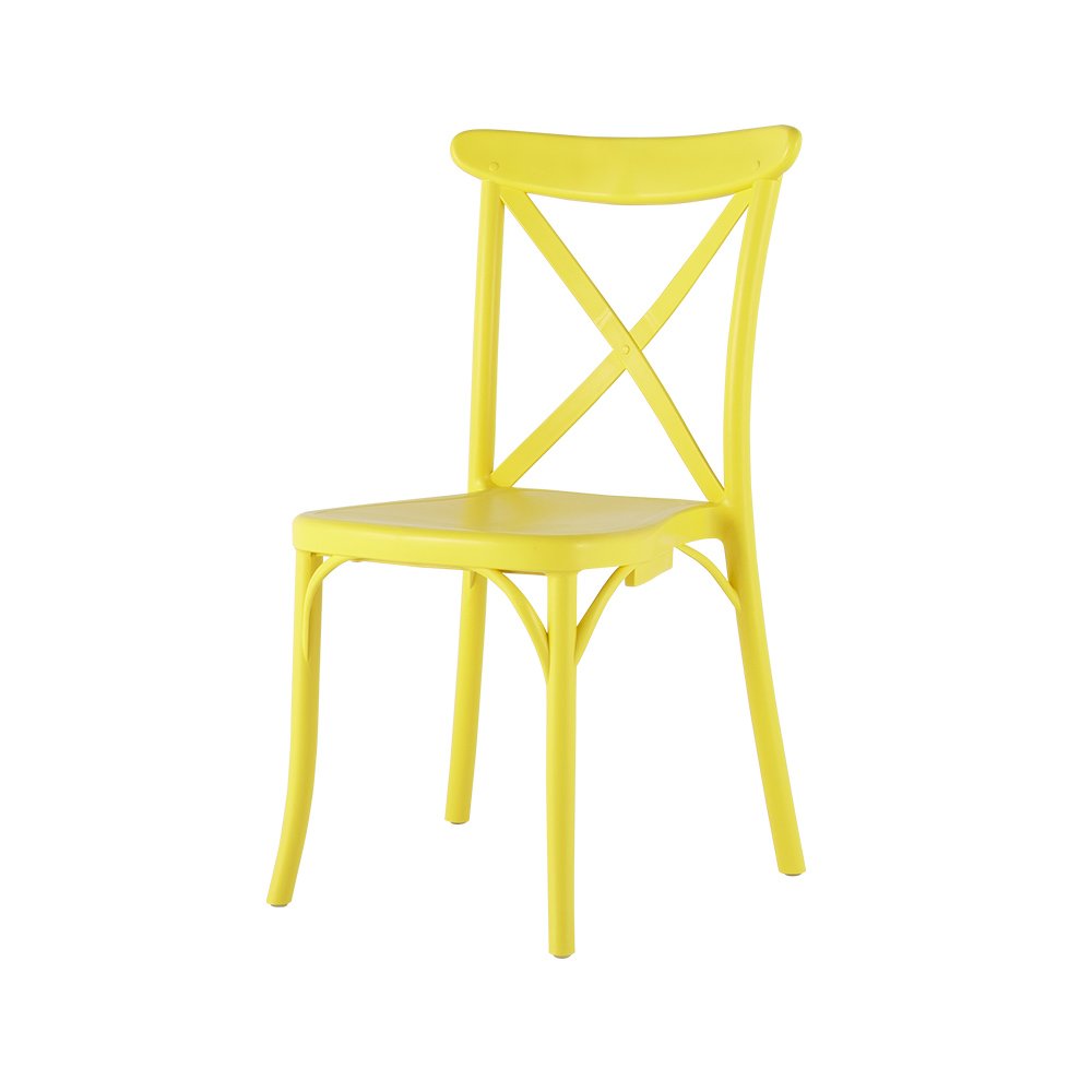 Stackable Resin Crossback Dining Chair Set of 2. Picture 3
