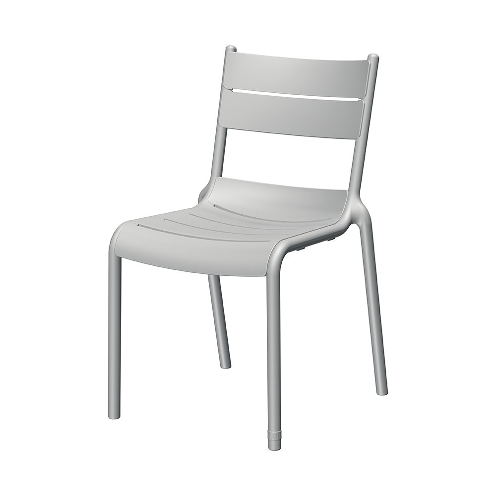 Naples B Stackable Side Chair Cold Grey, 2 Pcs. Picture 1