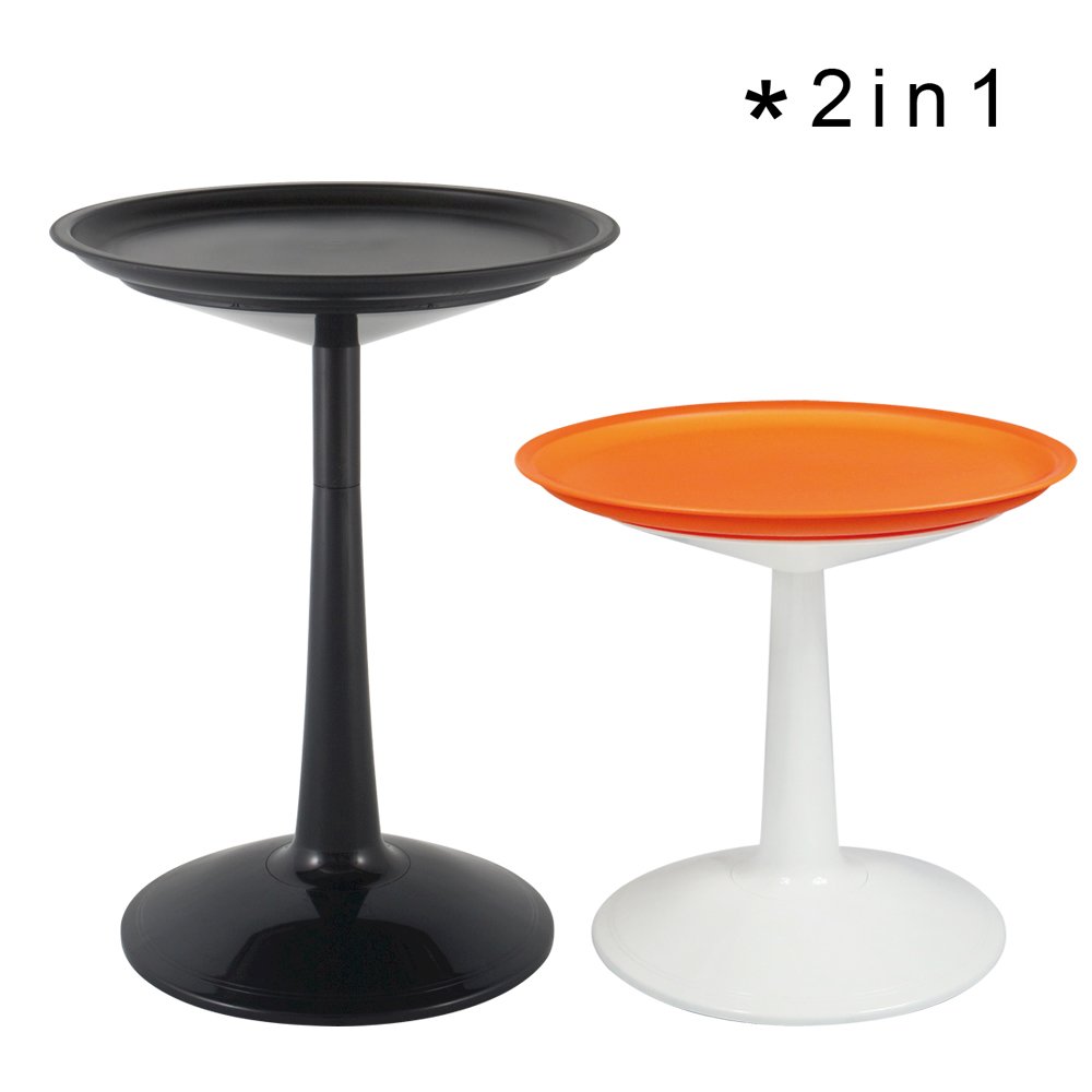 Lagoon Sprout Resin Adjustable Round Side Table. Picture 3